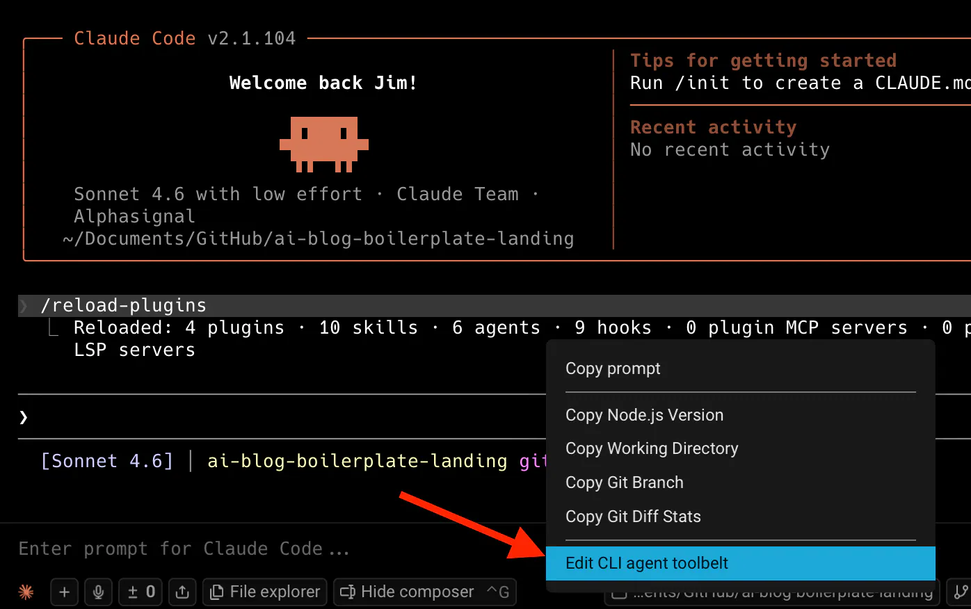 Editing the CLI agent toolbelt. Image by Jim Clyde Monge