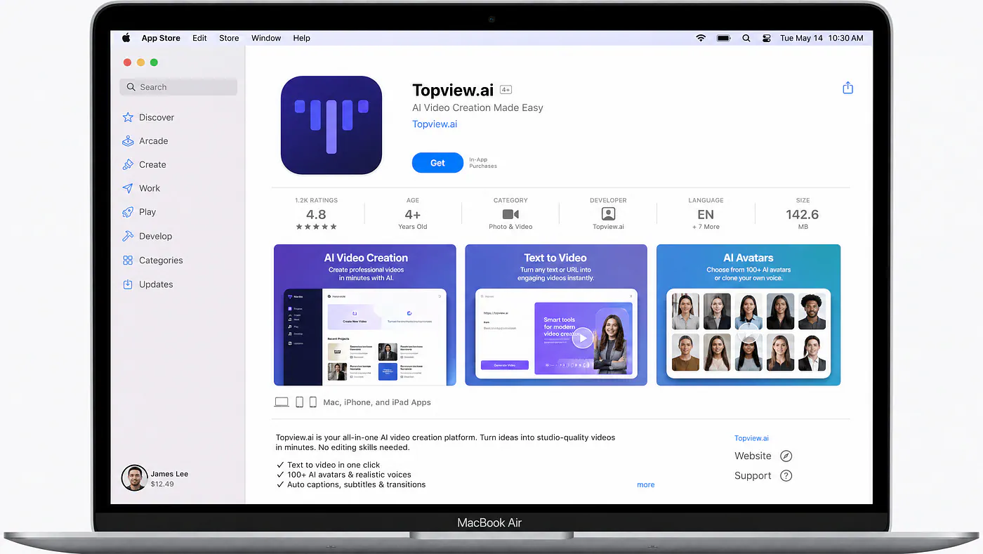 Topview AI product mockup on a Macbook. Image generated with GPT Image 2