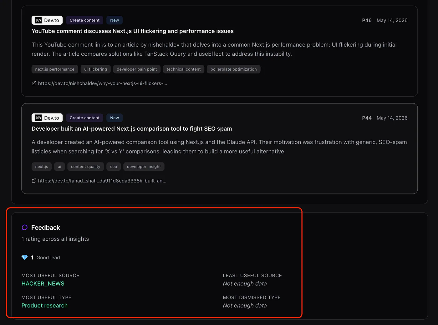 DemandHunt’s feedback section. Image by Jim Clyde Monge