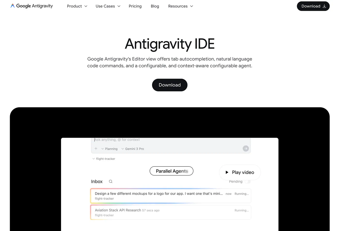 Antigravity IDE download page. Image by Jim Clyde Monge