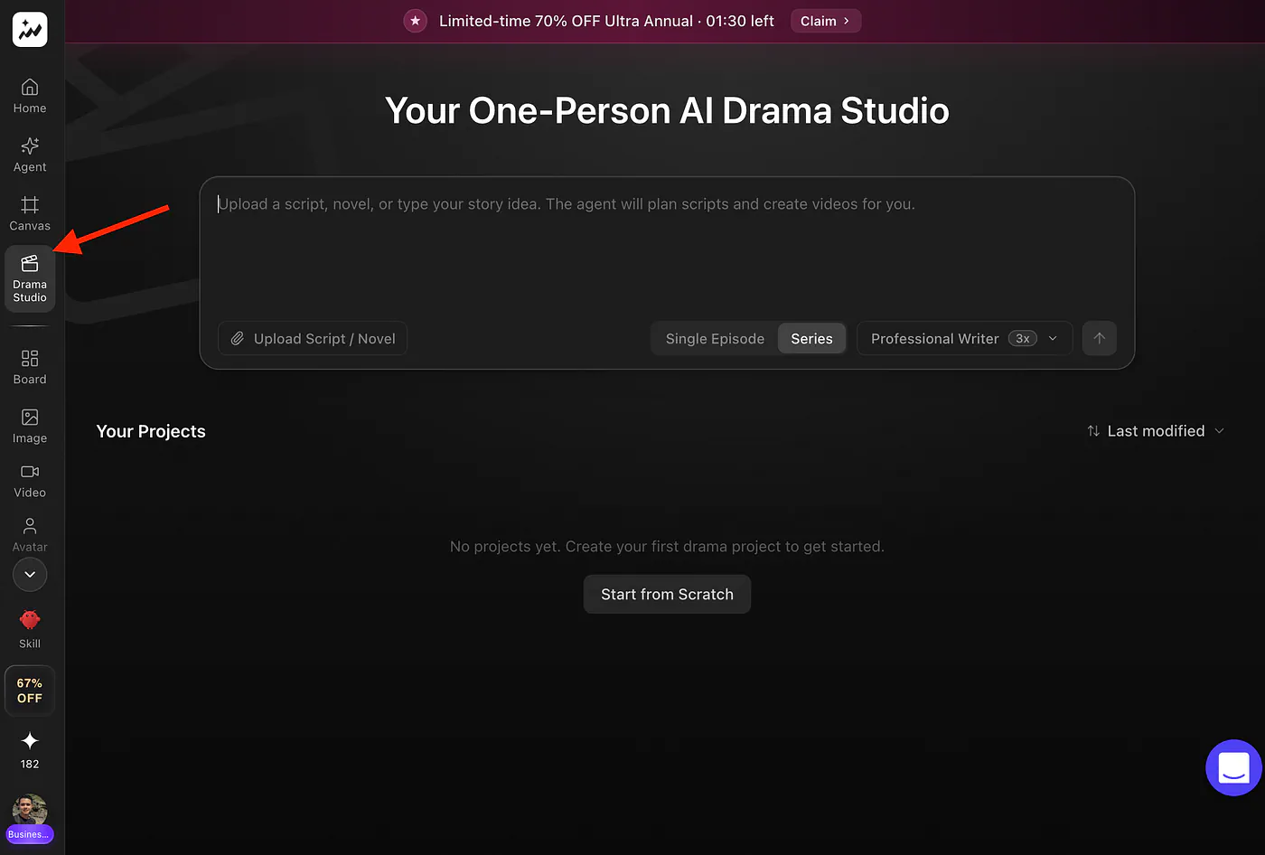 Topview’s Drama Studio dashboard. Image by Jim Clyde Monge