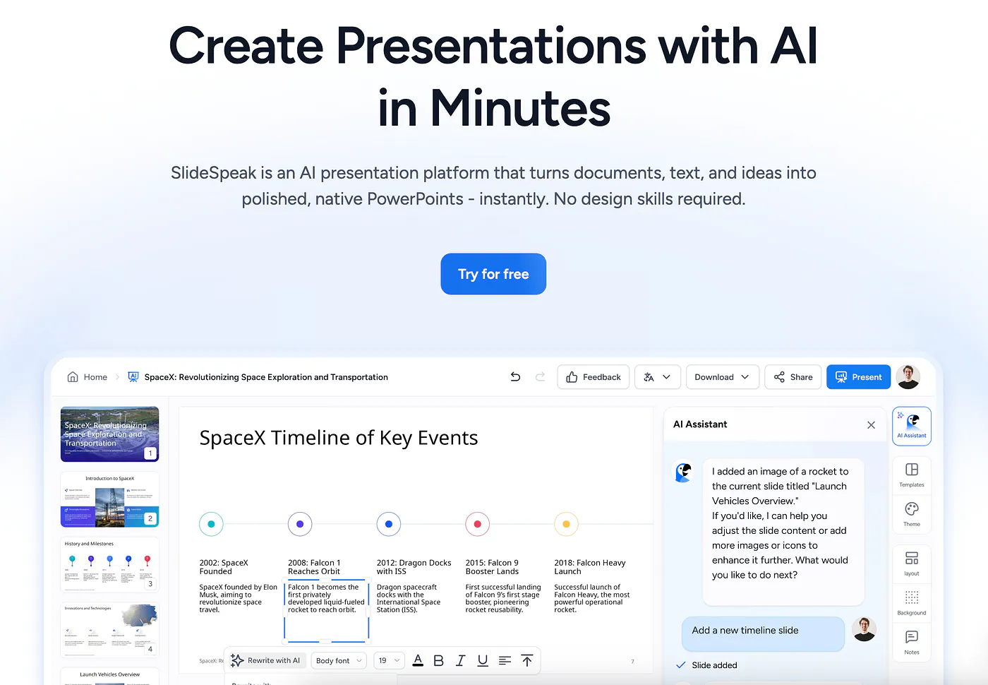 SlideSpeak AI