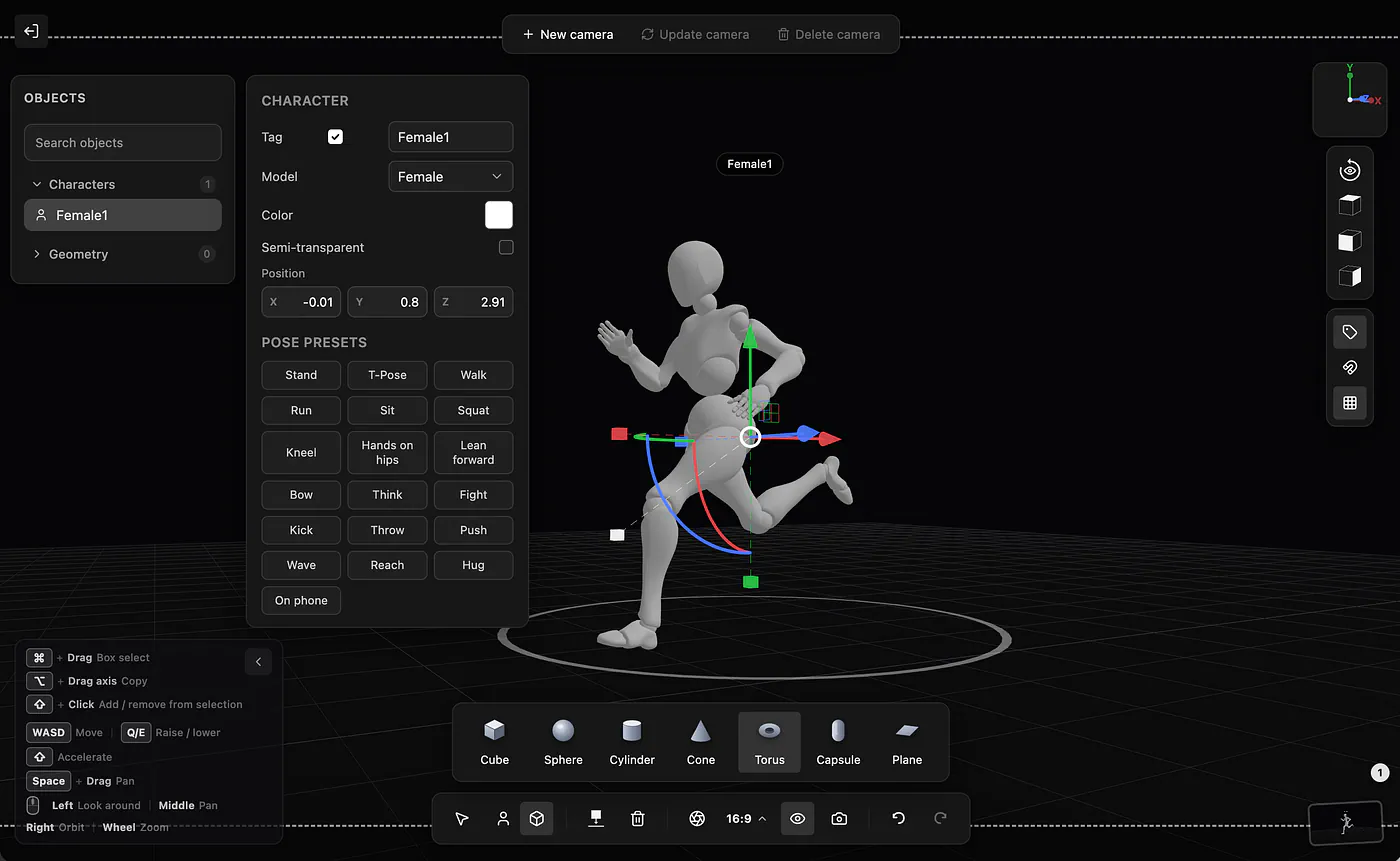 Topview’s 3D shot composer menu. Image by Jim Clyde Monge
