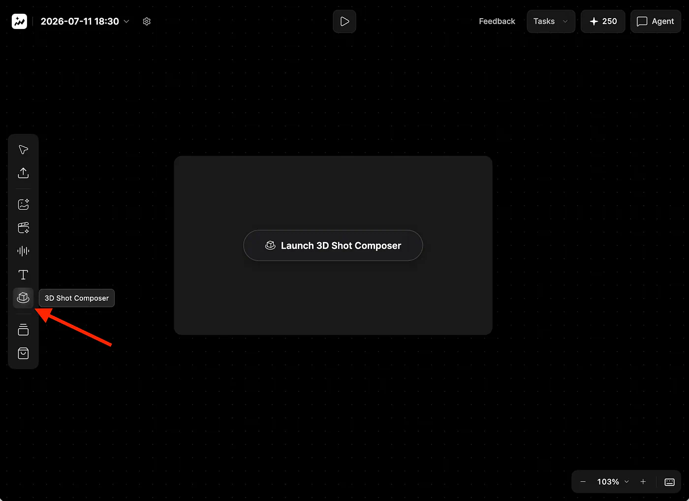 Topview’s 3D shot composer menu. Image by Jim Clyde Monge