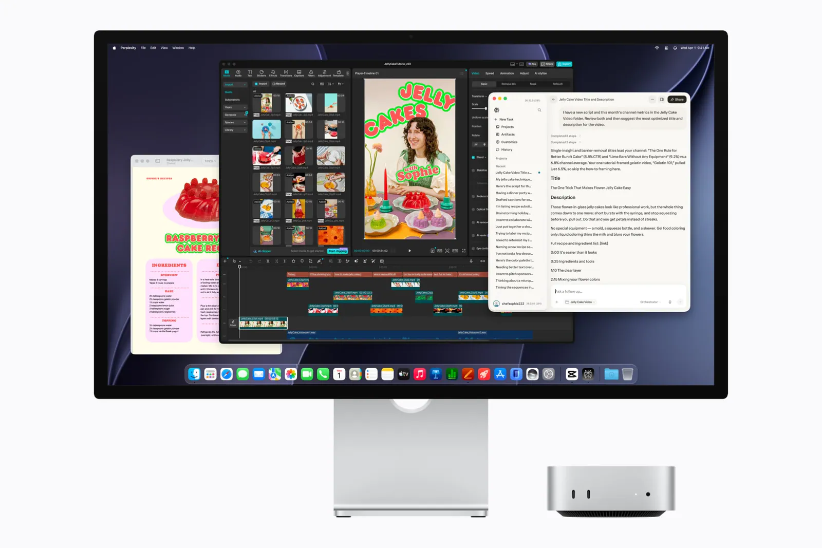 Apple Mac mini with M6 running Perplexity on a connected display.|1600x1067