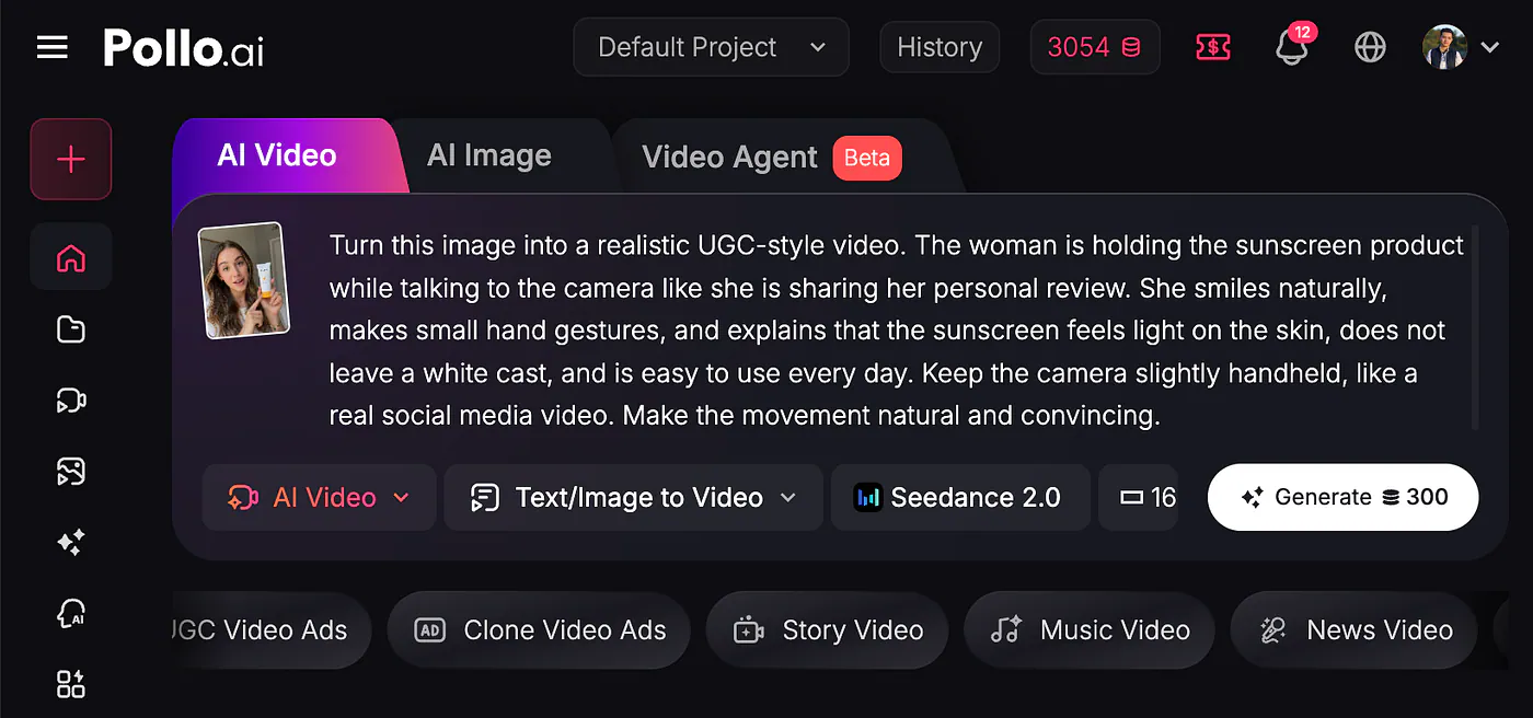 AI video generation on Pollo AI. Image by Jim Clyde Monge
