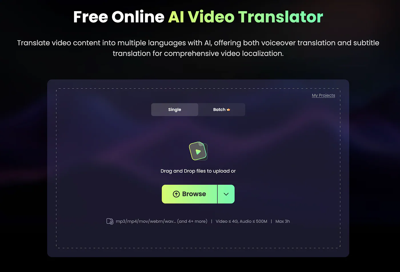 Free online video translator. image by Jim Clyde Monge
