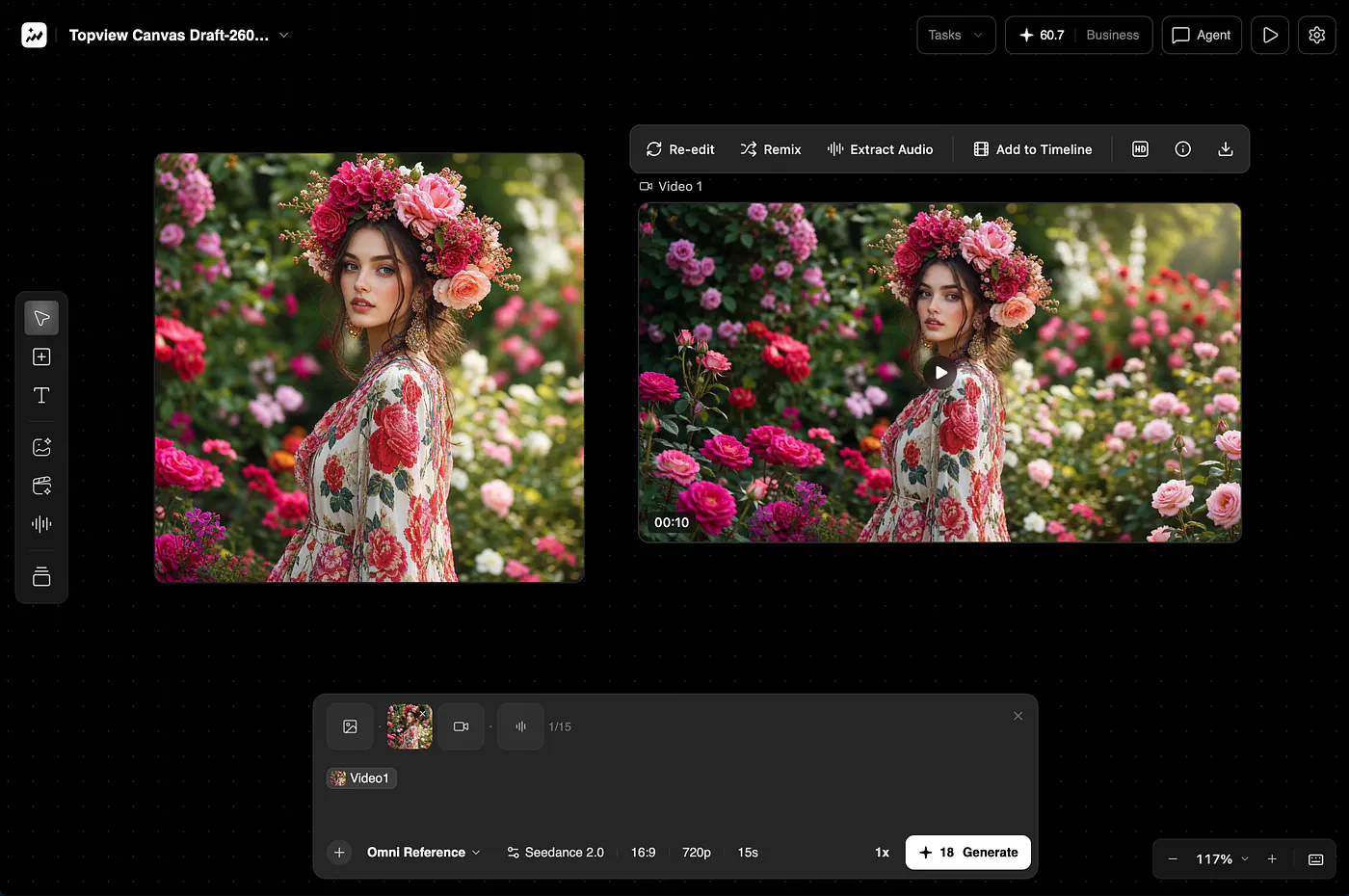 Topview canvas video generation example. Image by Jim Clyde Monge