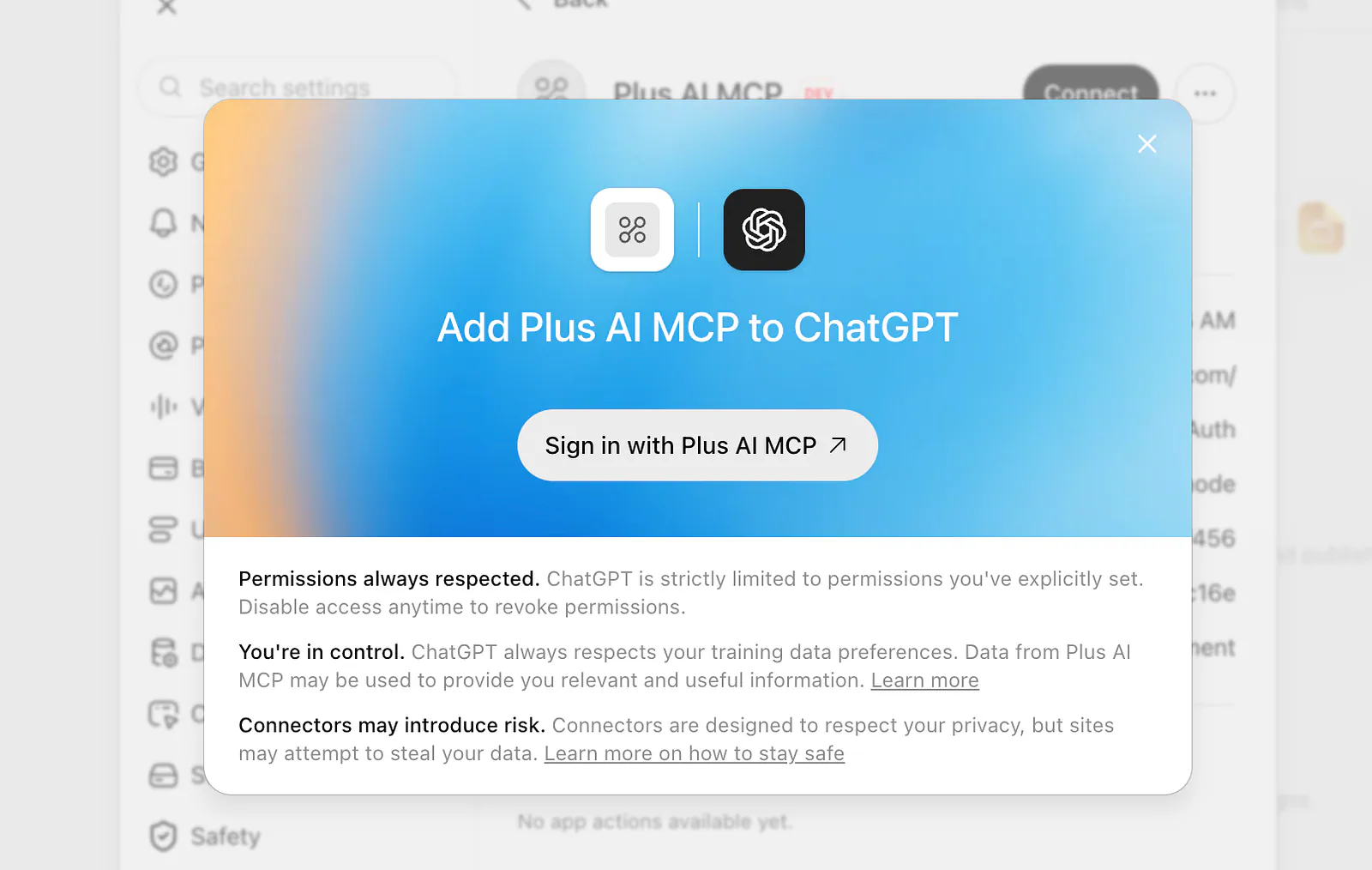 Signing into a plugin server in ChatGPT. Image by Jim Clyde Monge