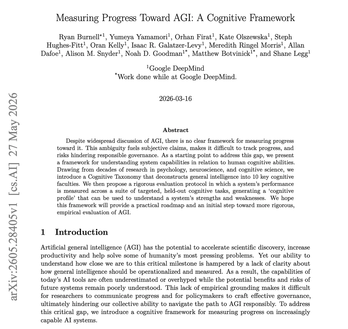 Measuring Progress Toward AGI paper. Image by Jim Clyde Monge