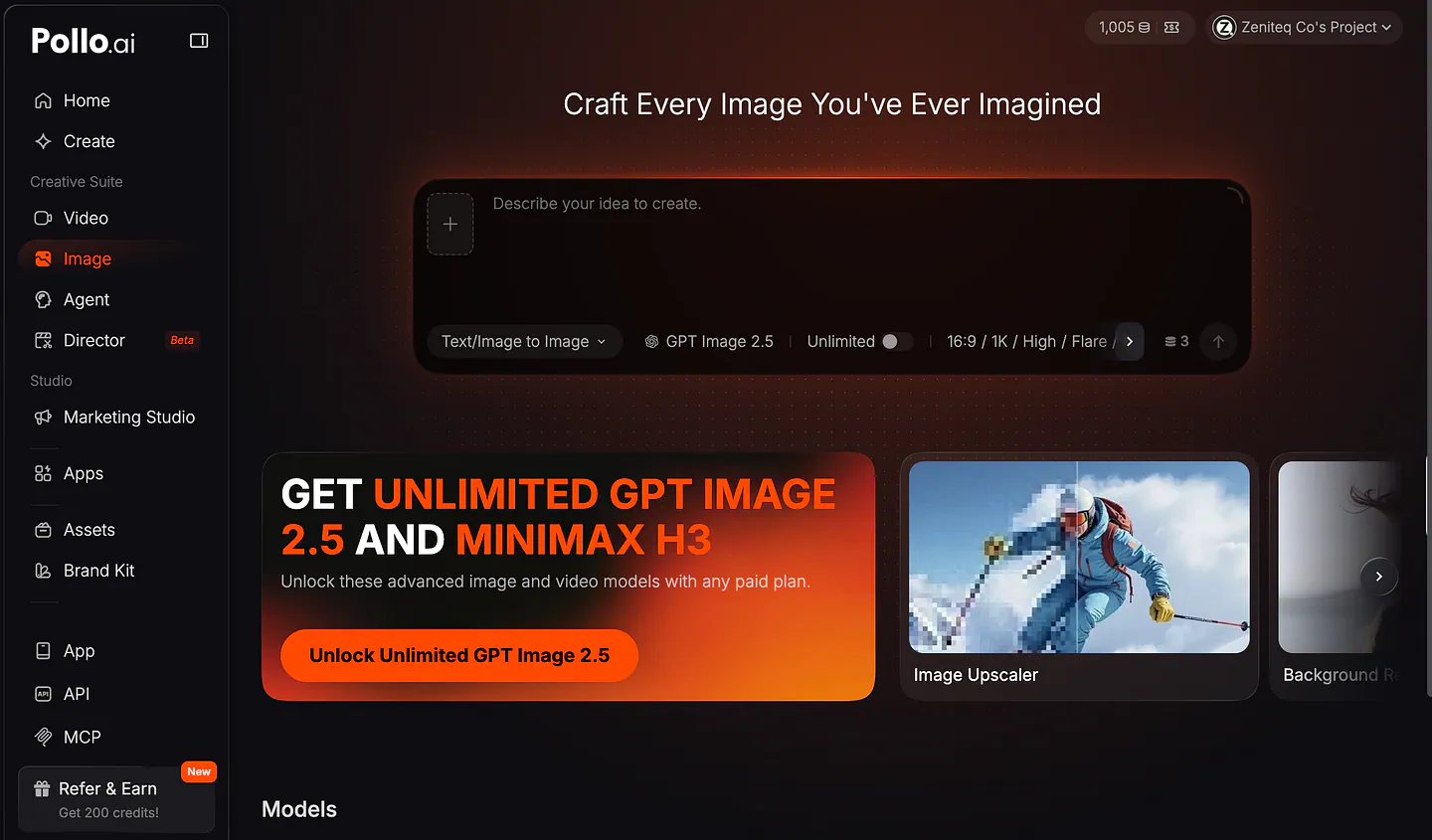 Pollo AI’s image generator dashboard. Image by Jim Clyde Monge