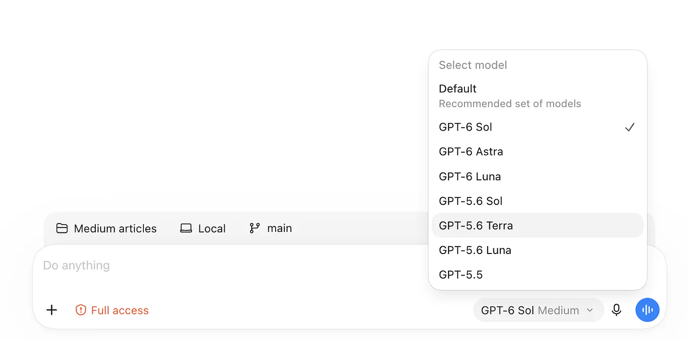 Accessing GPT 6 Sol and Luna in ChatGPT. Image by Jim Clyde Monge