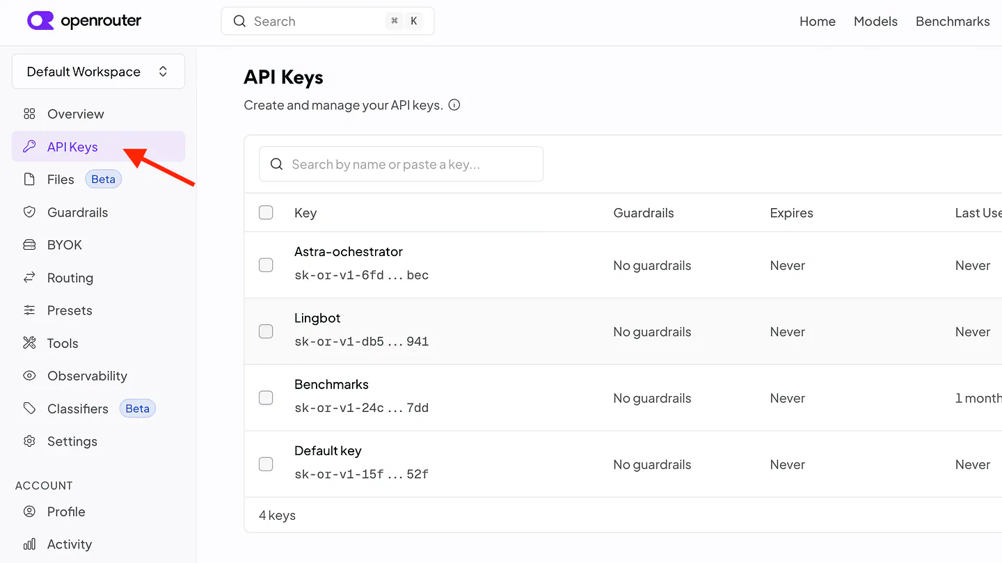 Getting API key on OpenRouter. Image by Jim Clyde Monge