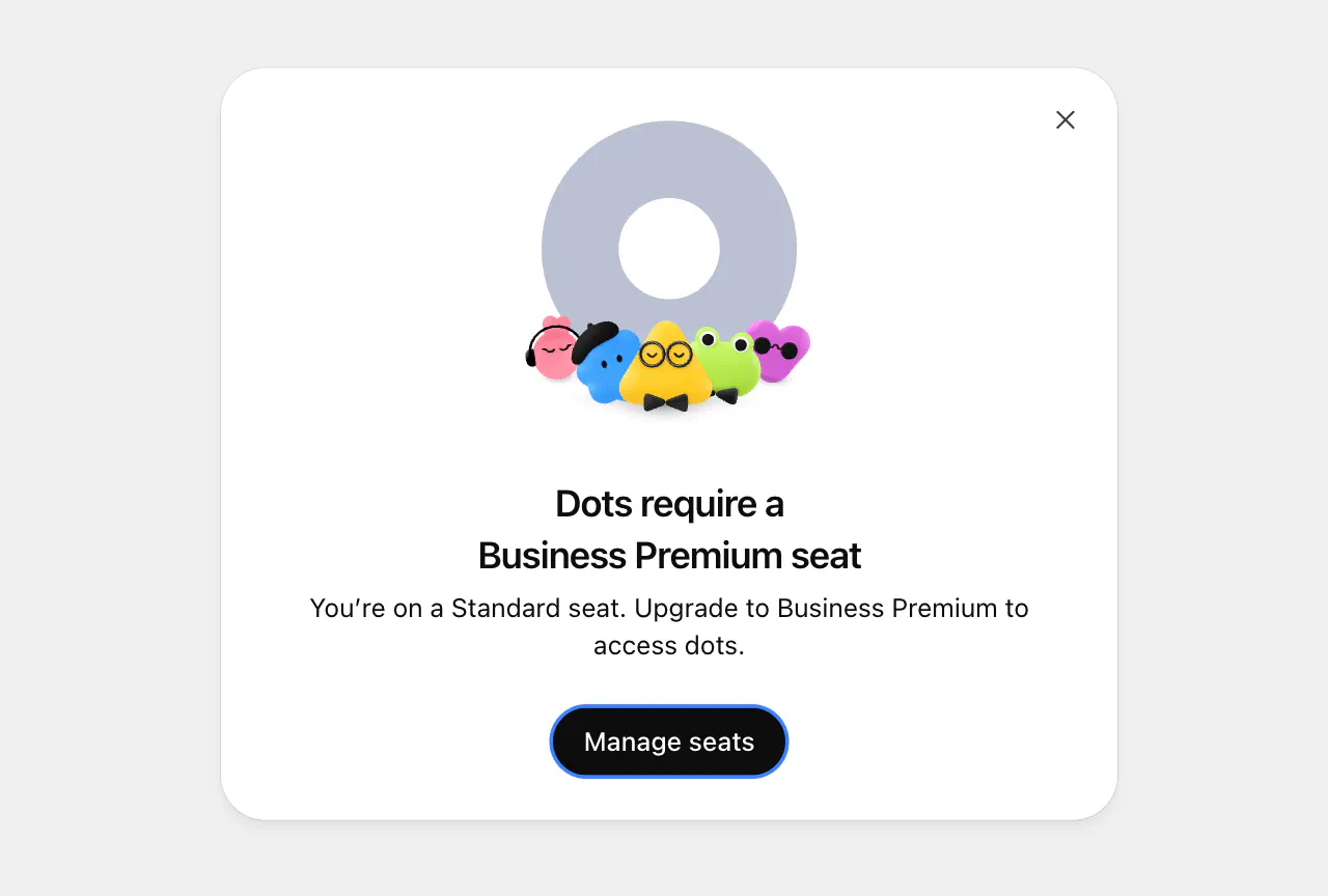 Dots require Business Premium seat. Image by Jim Clyde Monge