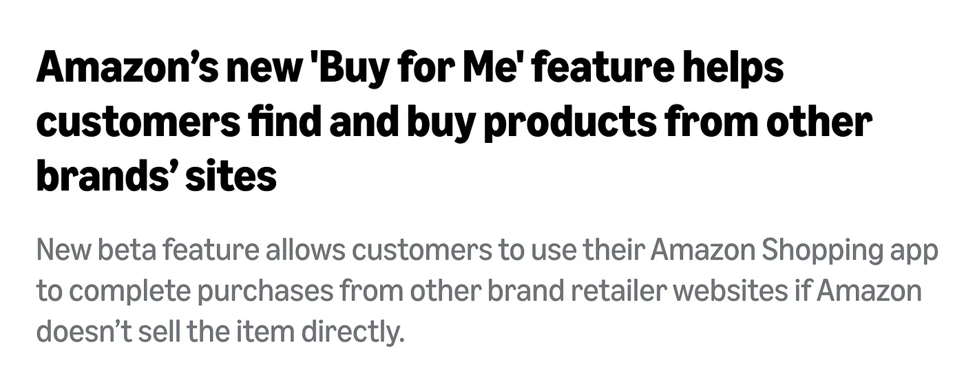 Amazon’s new Buy for Me feature