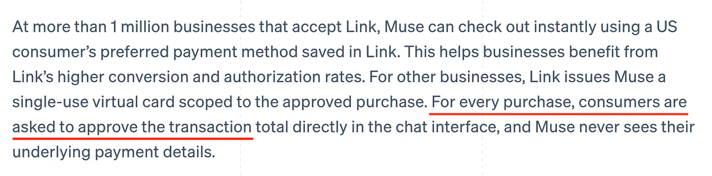 For every purchase, consumers are asked to approve the transaction