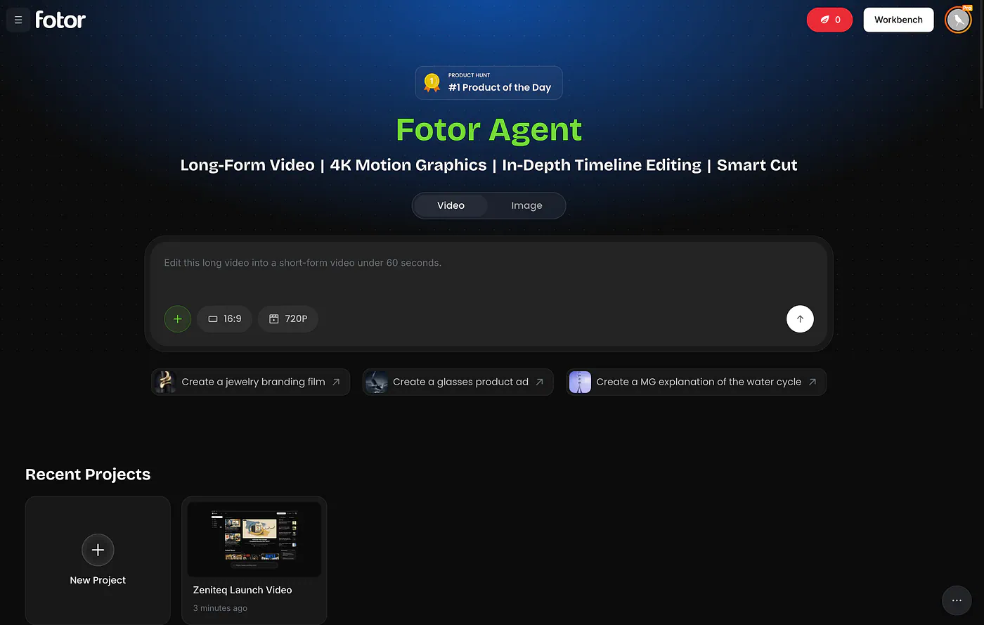 Fotor Agent prompt field. Image by Jim Clyde Monge
