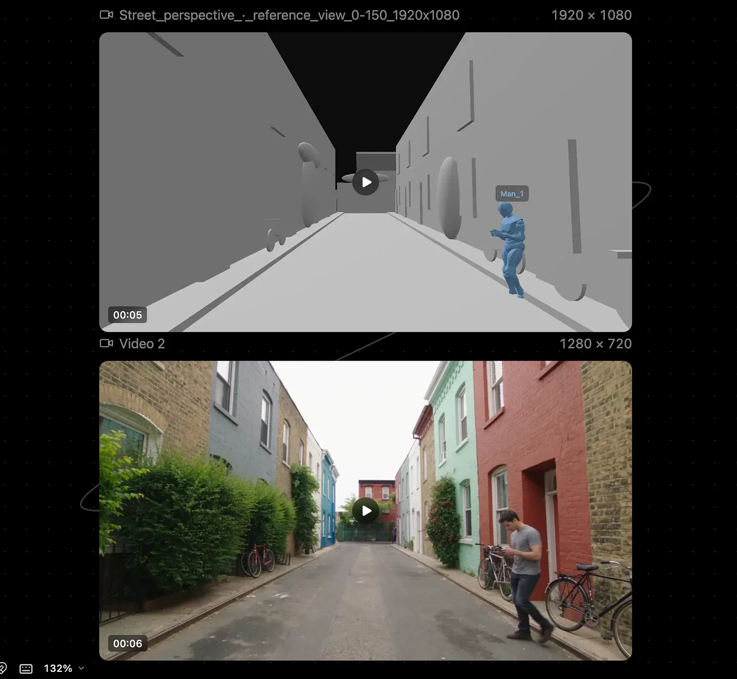 Generating a video from a 3D reference video in Topview Canvas. Image by Jim Clyde Monge