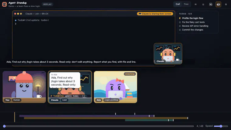 Agent Standup: a team of AI agents in a call|760x102720