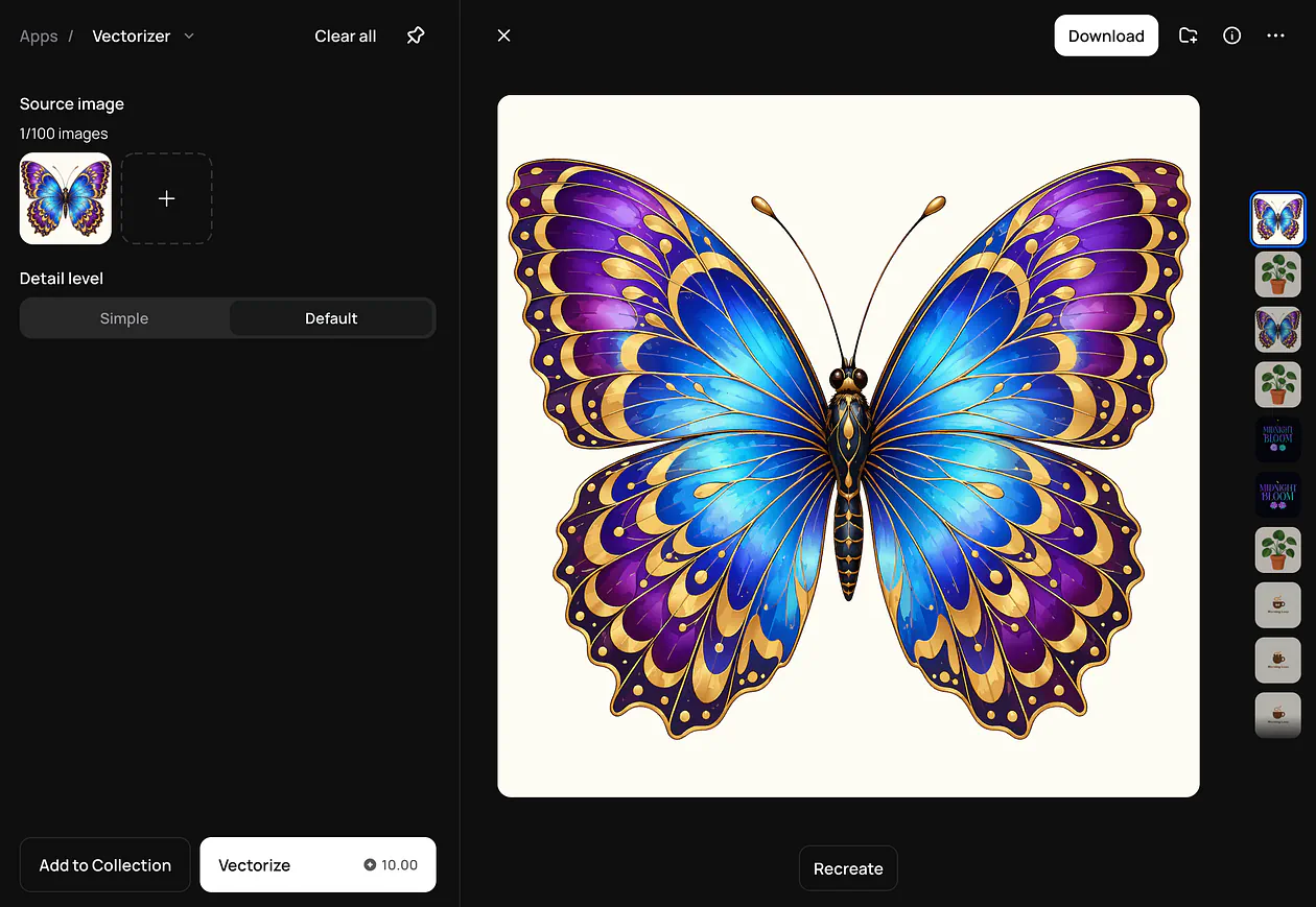 Ideogram’s Image to Vector example result