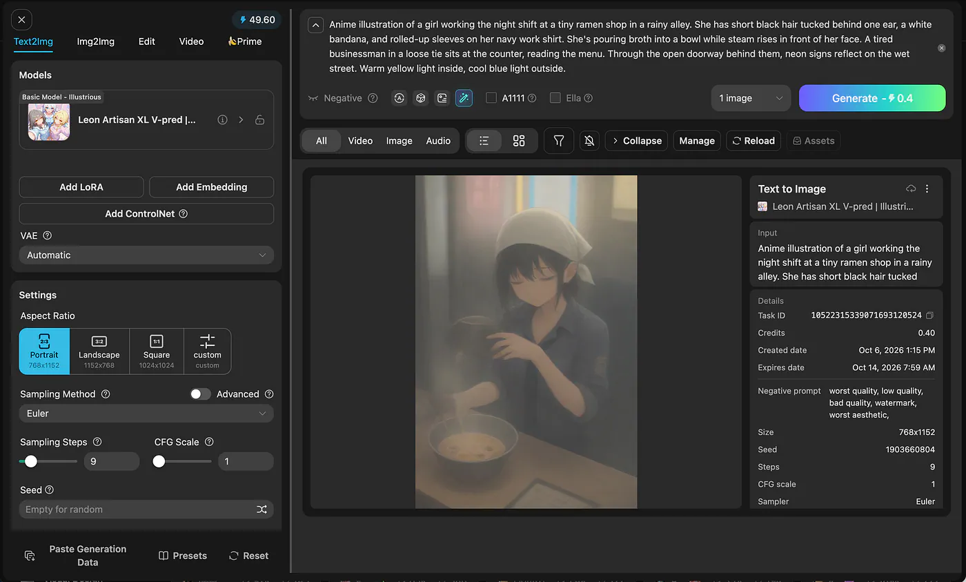 Tensot.Art image generation dashboard. Image by Jim Clyde Monge