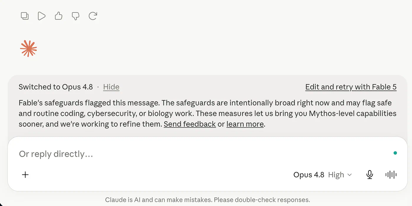 Claude safety guards message. Image by Jim Clyde Monge